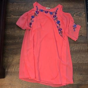 Pink with flowers Junior Dress